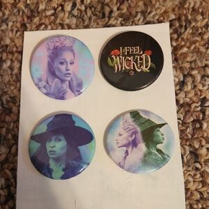 Wicked Themed Button Set - Black, Purple, Green
